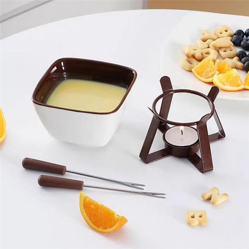 Chocolate Fondue Cup Set Melting Pot Set Chocolate Cheese Butter Cup