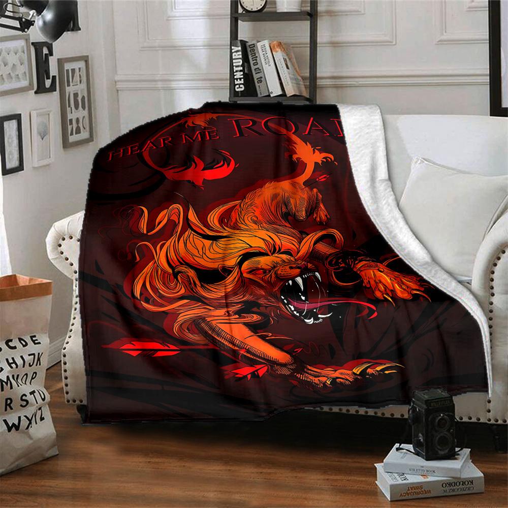 1 Stück Drachen-Gitarre-Themen-Decke Weiche Flanelldecke für alle Jahreszeiten Gemütliche Überwurfdecke mit kräftigem Grafikdruck, Reise- oder Urlaubsgeschenk für Familie & Freunde