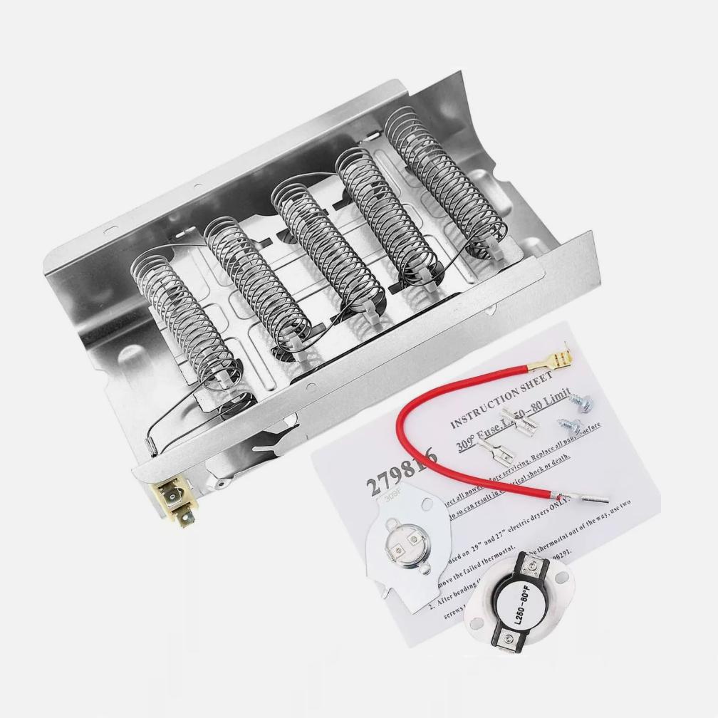 

Dryer heating plate set 279838 & 279816 Dryer Heating Element and Thermostat Combo Pack серый