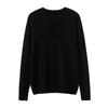 Men's Pure Cashmere Round Neck Sweater: Thick, Loose-Fit, Solid Color Knit for Autumn and Winter.