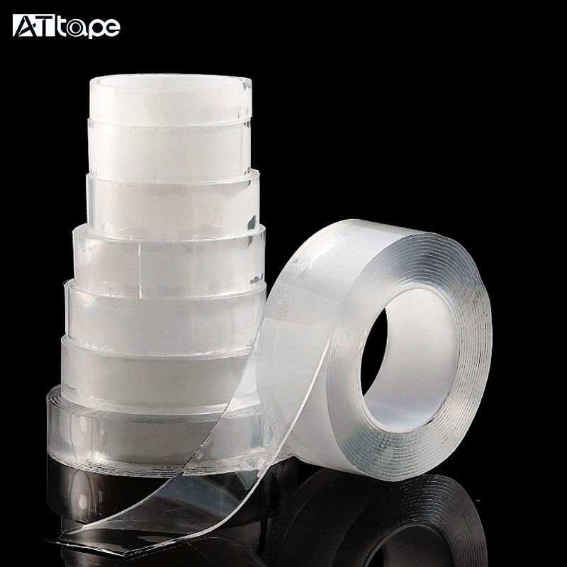 Christmas Double Sided Pressure Sensitive Waterproof Acrylic Elastomeric Hook White Nano Tape 1mm/3mm Thickness for Masking