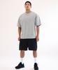Hantle Short Sleeve Distressed Oversized T-Shirt (Melange Grey)