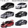1:18 Tesla Model 3/S/X Pure Electric Suv Alloy Fully Open Simulation Car Model Collection Desktop Ornaments Cool Models Boy Toy