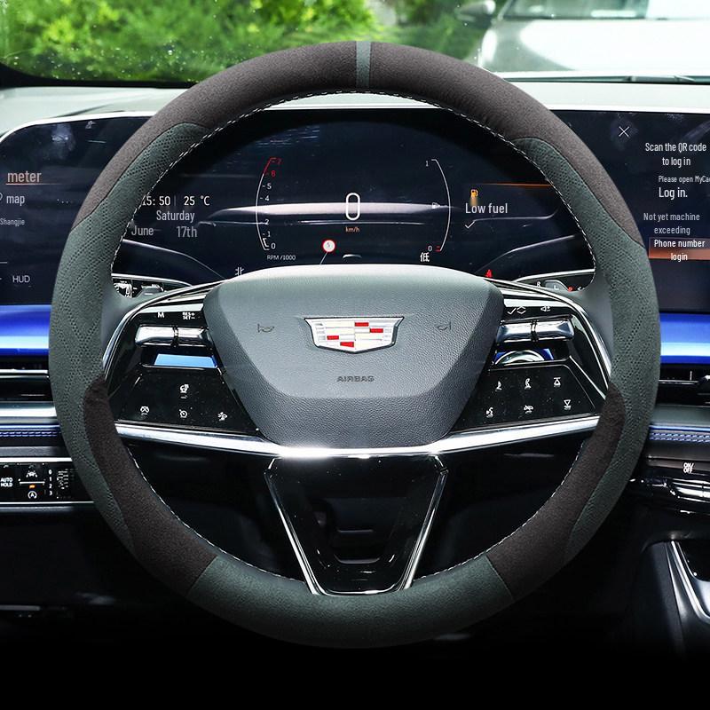 Suede Steering Wheel Cover for Cadillac XT5, XT6, XT4, CT5, CT6, CT4, XTS, ATS Default