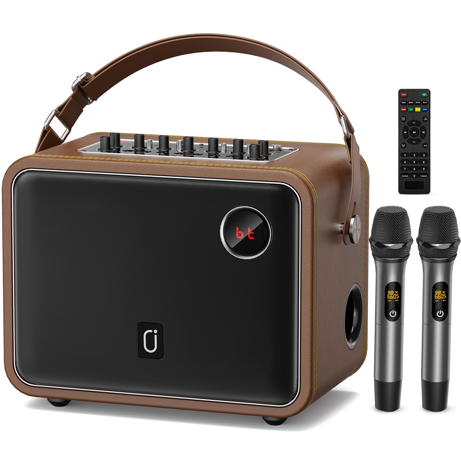 

JYX Wireless Karaoke Machine with Wireless Rechargeable Microphone and Speaker Set, Bluetooth 5.0 Compatible, and Bass Enhancement, Ideal for Home