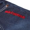 Long Hickory Indigo Blue [MIKI HOUSE] Pants, Pants, Trousers, Denim, Logo, Simple, Boys, Girls, Babies, Kids, Children's Clothing, 10-3205-490, 110cm,