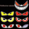 PVC Moto Reflective Eye Stickers 14.5cm Eyes Shape Electric Vehicles Stickers Red Yellow Safety Warning Motorcycle Helmet Decals