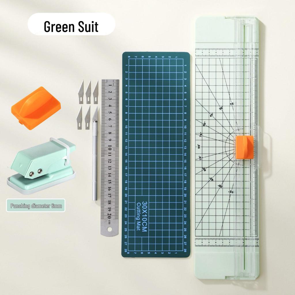 Dual Blade Portable Paper Cutter - Durable Sharp Craft & Office Knife for Students and Artists