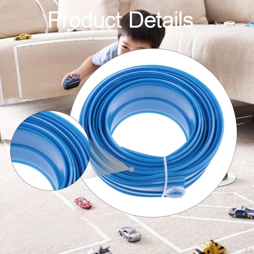 15 Ft Bendable Racetrack with 4 Alloy Cars Kit Strong Suction Cups Multifunctional for Powered Race