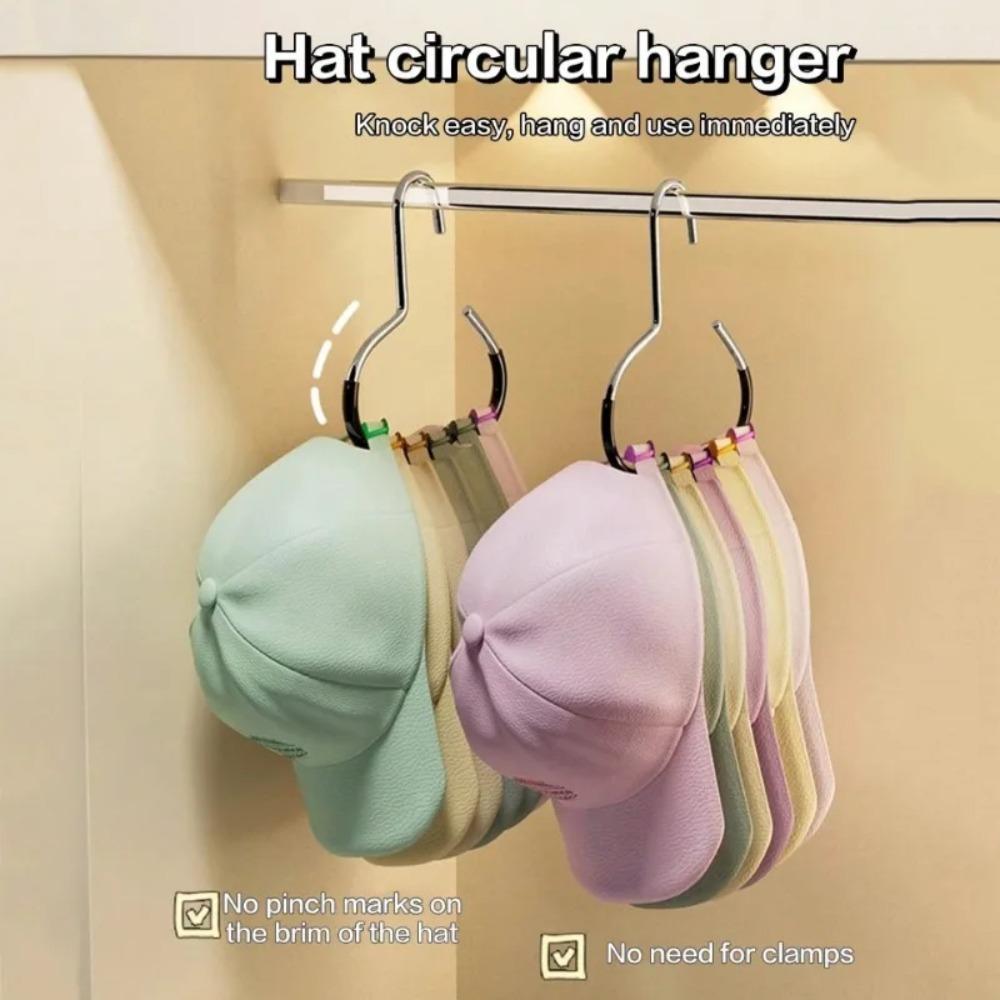 Daire Halka Şapka Askısı 8 Şapka Sergileme Rafı Beyzbol Şapkası Düzenleyici Eşarp Havlu Bağlama Depolama Tutucu Dolap Yatak Odası Yerden Tasarruf