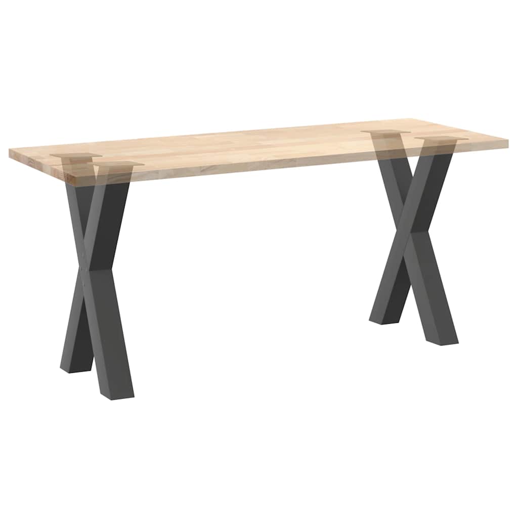 Vidaxl Dining Table Legs, 2 Pcs, Anthracite, 60X(72-73) Cm, Steel