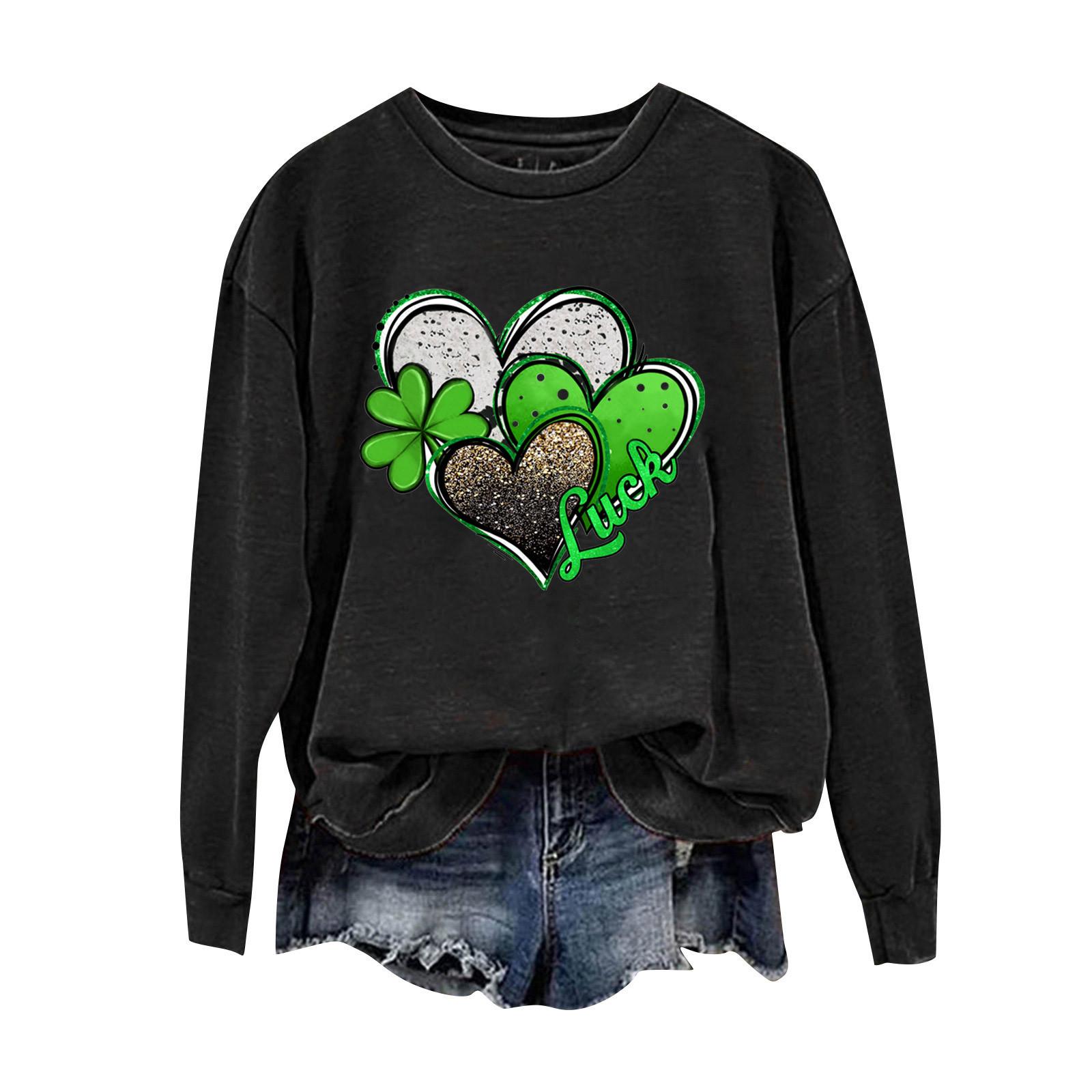 

Женские топы с круглым вырезом, хлопковый женский повседневный модный пуловер с длинным рукавом и круглым вырезом L чёрный