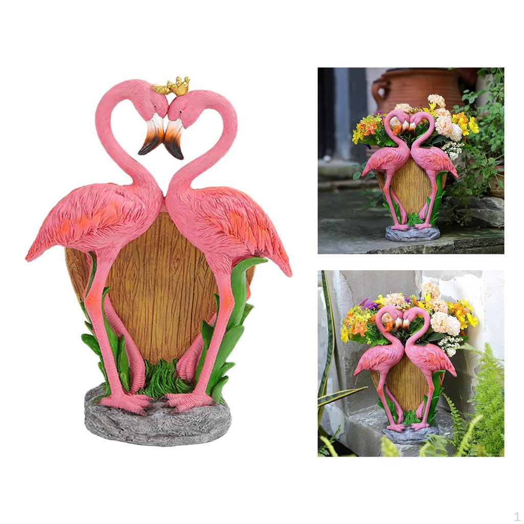 Купить Смола Фламинго Цветочный горшок Садовая статуя / Декоративный ...