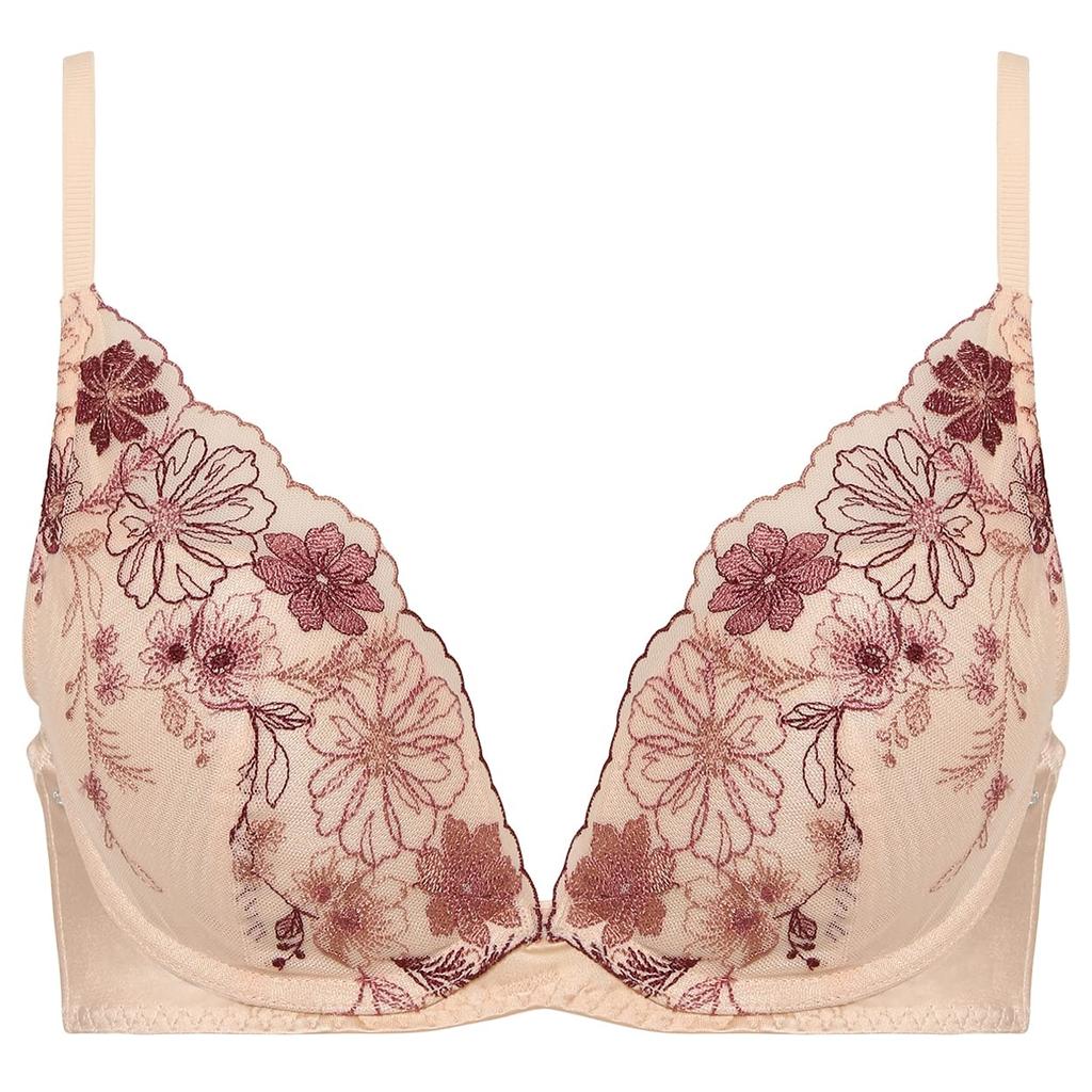 Style by Triumph Dream Deep Gardening Lace M002 F75 Amo's Bra, V, (Painted) Women's, (Apricot Beige)