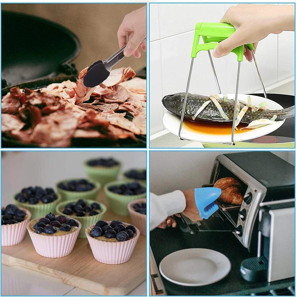 14Pcs Air Fryer Accessories Chips Baking Basket Pizza Pan Home Kitchen Tool