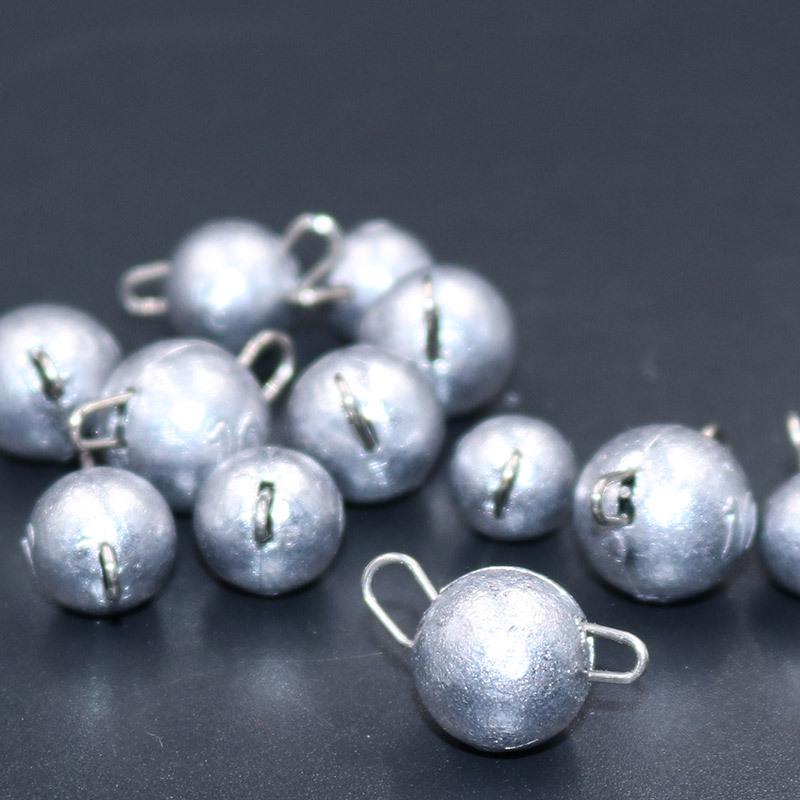 Round Through-Needle Lead Sinkers 4g 6g 8g - Fishing Tackle