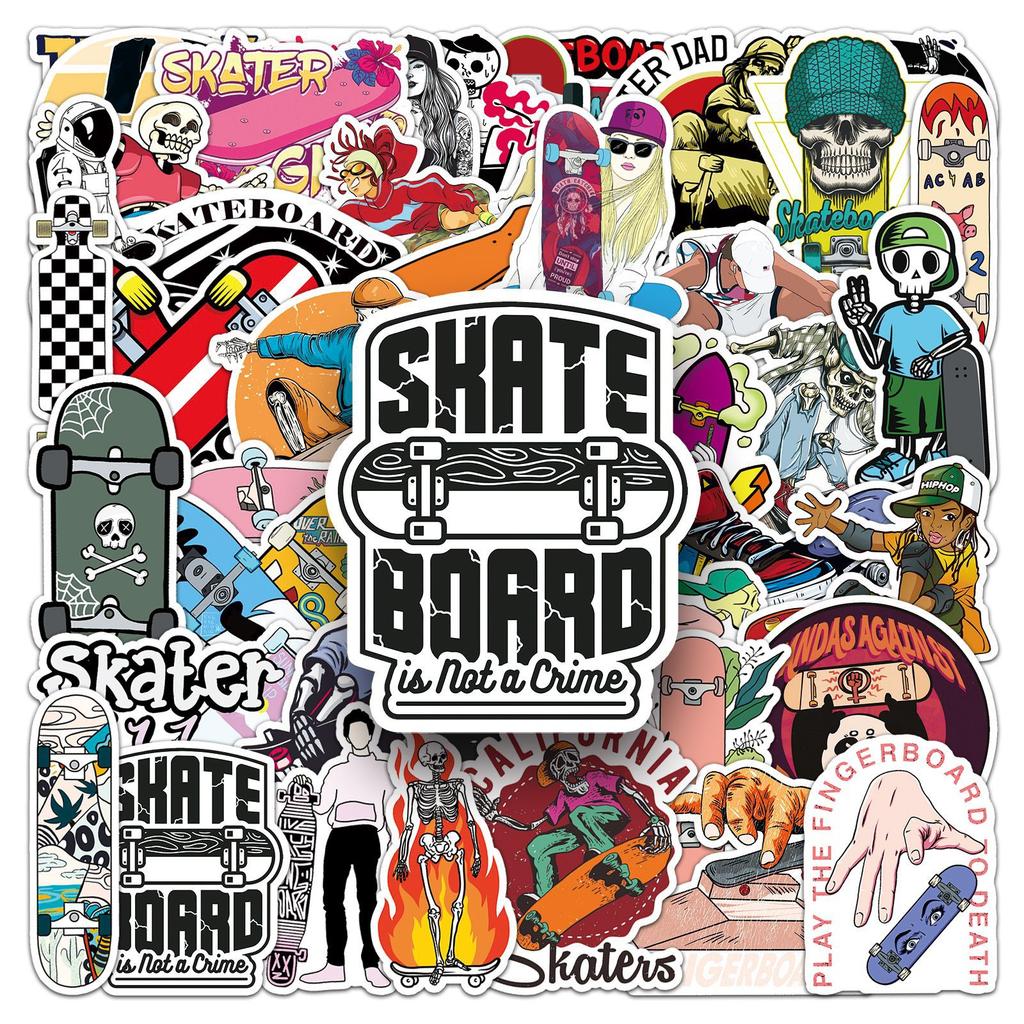 50 Skateboard Doodle Tegneserie Sport Kreativ Guka DIY Skateboard Koffert Klistremerker Vanntett