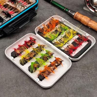 32 Peças Iscas Artificiais de Inseto para Pesca com Caixa de Armazenamento Design de Anzol Afiado Design à Prova d'Água Iscas de Inseto para Pesca Iscas Rígidas