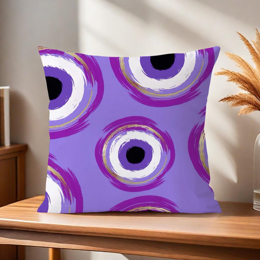 Comfortable Nazar Soft Pillow Case Evil for Sofa Living Art Room Home Amulet Office Decor and Protective Eye Covers