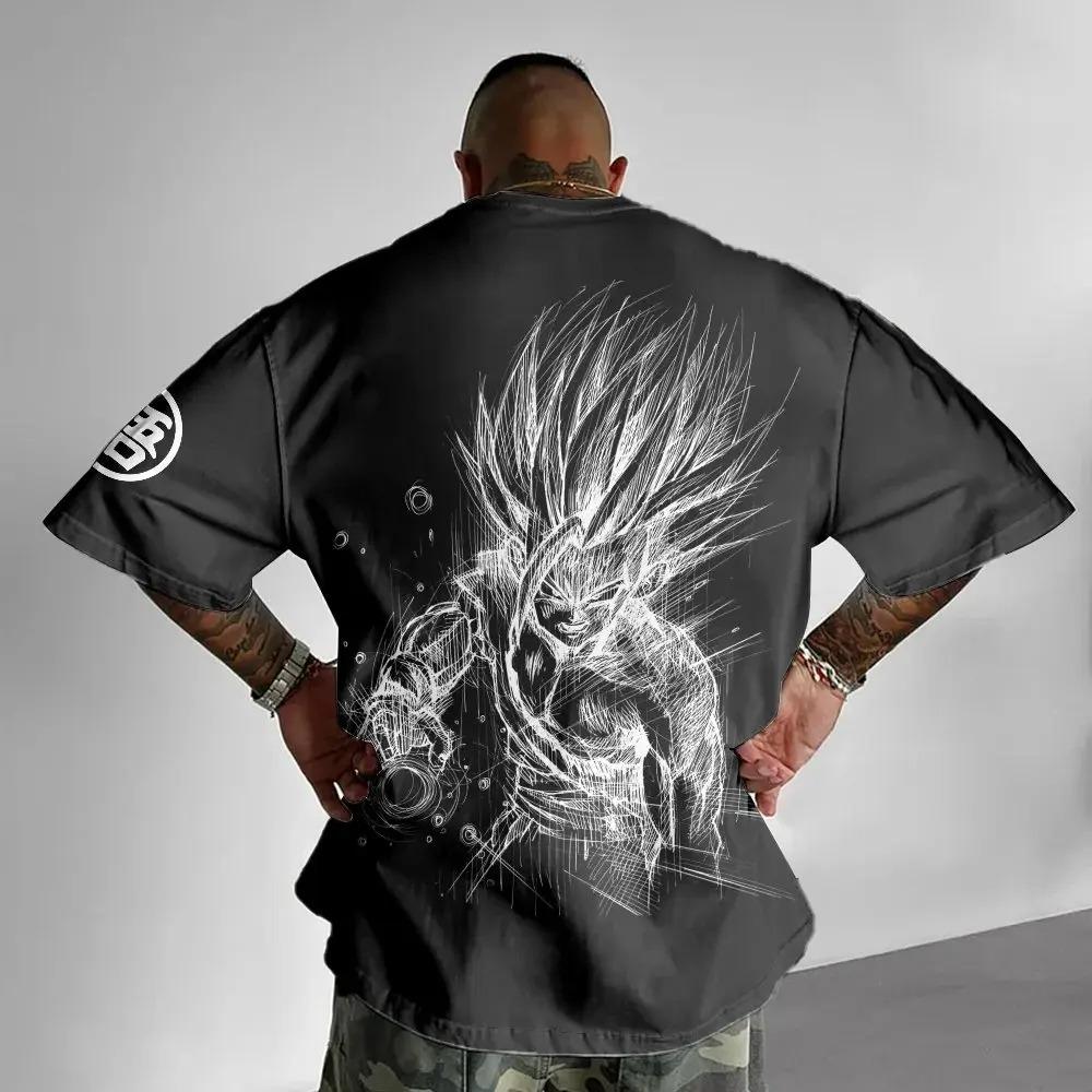 2026 Dragon Ball Giappone Anime T-shirt da Uomo e Donna Son Goku Stampata Cotone Bambini e Bambine Maniche Corte Hip Hop Streetwear T-shirt Oversize