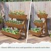 3-Tier Wooden Vertical Raised Garden Bed with Legs Tiered Planter Box Vertical Garden Planter Wood Plant Stand Wood Flower Rack