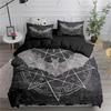 Alchemie Goth Fledermaus Halloween Bettwäsche & Kissenbezug, Schwarzes Bettbezug-Set Schlafsaal Bettwäsche, Gothic Dekor, Kinderbettwäsche, Halloween Geschenk
