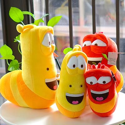 Cartoon-inspirierter Plüschwurm Spielzeug Stoffwurm Plüschtier Dekoration Wurmförmige Puppe Kissen Animationsfans Sammlerstück Geschenk