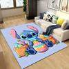 1pc Cute Stitch Pattern Area Rug Soft Flannel Floor Mat for Living Room,Office,Bedroom and Carpet,Sofa Coffee Table Floor Mat