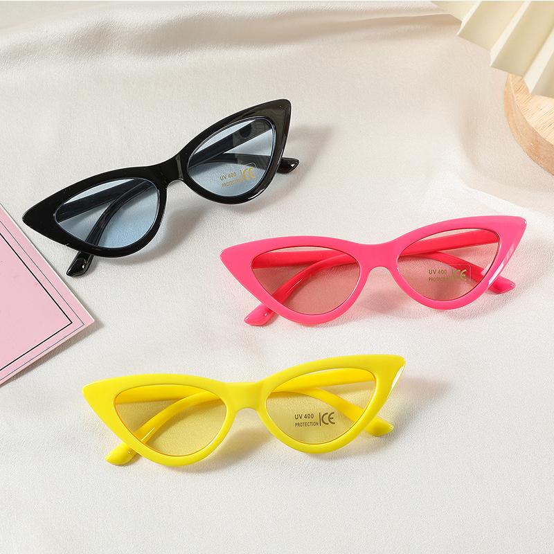 Fashion Children Cute Cat Eye UV400 Sunglasses Baby Girls Outdoor Sun Protection Sunglasses Kid Eye Protection Glasses