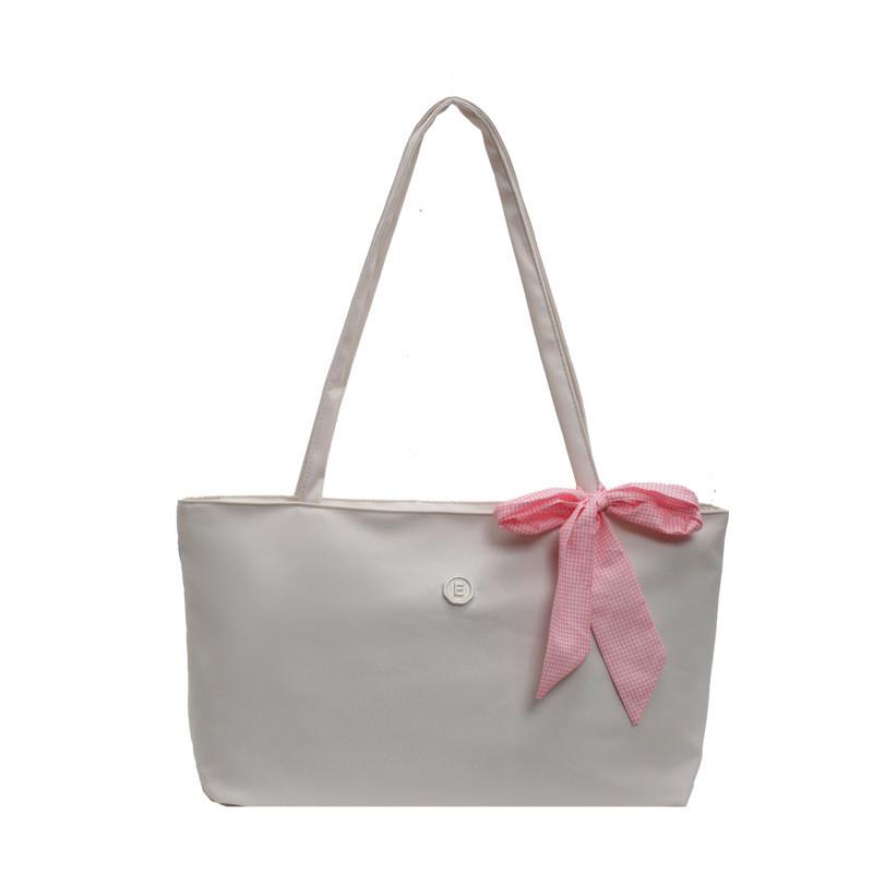 Elegant Korean Style Soft Pu Zipper Tote Bag With Large Capacity For Daily Commuting