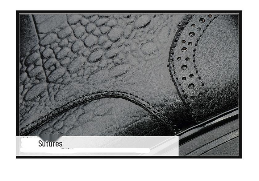 Martin Men's Cowhide Brogue Chelsea Boots - British Style High-Top Leather Shoes for Autumn/Winter