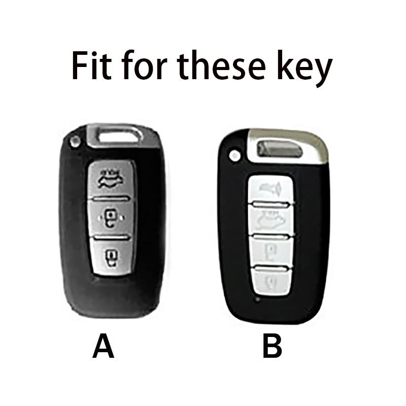 Carbon Auto Key Fob Cover Case Fit For Hyundai Azera Elantra Gt Equus Coupe Santa Fe Sonata Tucson Genesis Fit For Kia Optima Rio