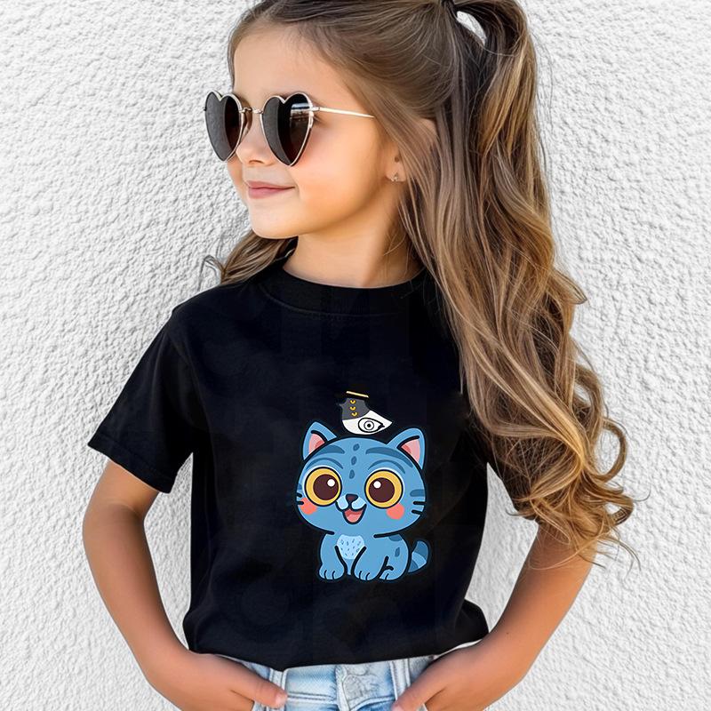 Kpop Korean Wave Witch Hunt printed T-shirt short sleeved children's clothing