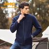 JEEP Men's Fleece Stand Collar Cardigan Sweatshirt
