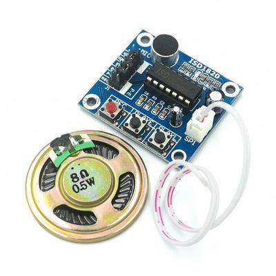 ISD1820 Aufnahmemodul Sprachmodul die Sprachplatine Teledifonmodulplatine mit Mikrofonen + Lautsprecher für