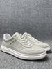 2025 new first-layer cowhide men's leather shoes genuine leather casual shoes fashion white shoes men's board shoes men's shoes