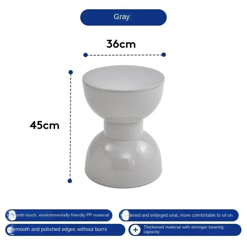 NEW Creative Plastic Small Stool Thickened Household Cream Dining Stool Small Household Stool Scandinavian Shoe-changing