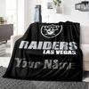Name Custom Las Vegas Raiders Print Flannel Blanket High Quality Warm Comfortable Cover for All Seasons Perfect for Gifts Home Decor
