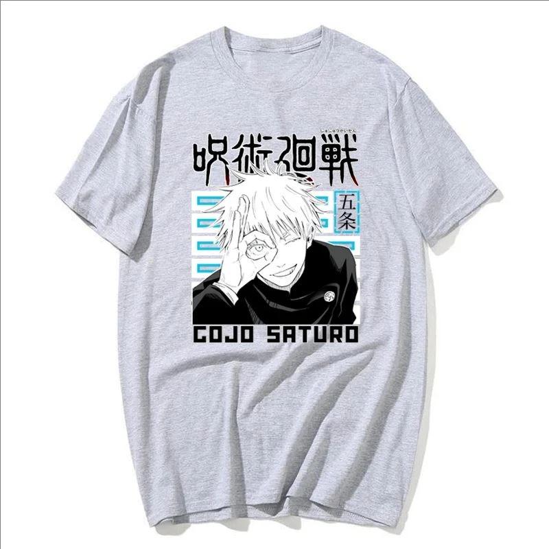 Anime Spell Return War Print Top T Shirt Men Womne Harajuku Anime Short Sleeve Oversize Tshirt Summer Fashion O-Neck Unisex Tee