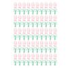100pcs Paper Clips Portable Mini Electroplating Green Tree Pink Strawberry Shape Metal Paper Clips for Office
