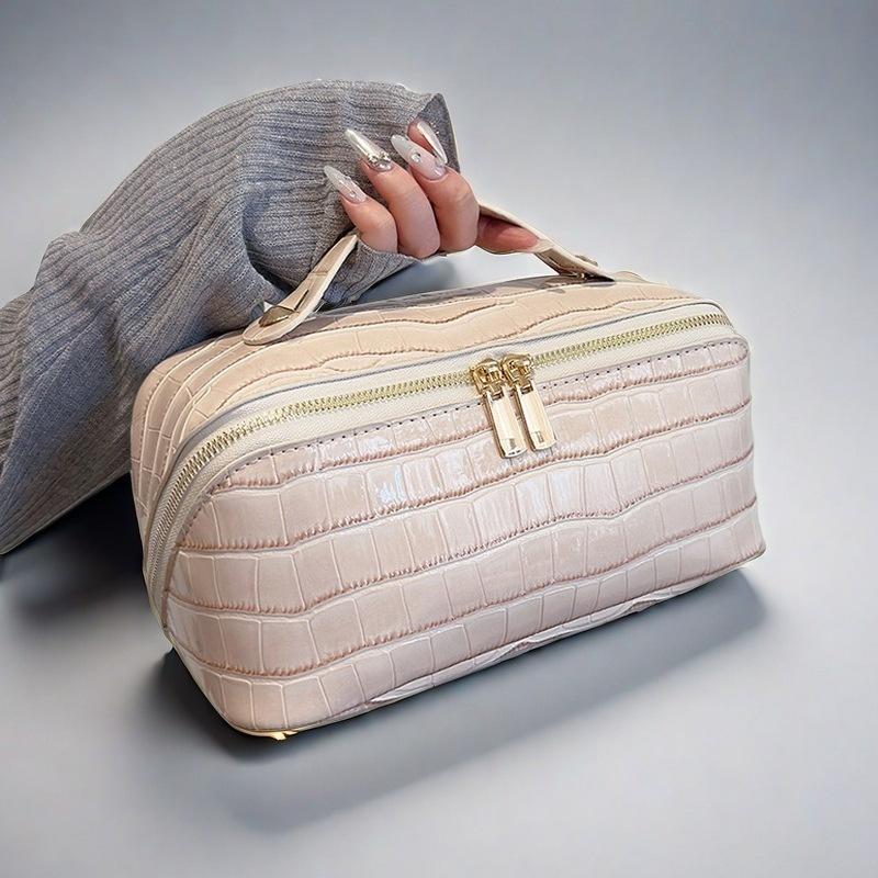 Bark Pattern Cosmetic Bag, New High-end Niche Large-capacity Convenient Travel Toilet Bag, Cosmetic Storage Bag