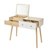 Dressing Table Sufficient Storage Capacity Strong Load-bearing High Stability Burr Free with Mirror Space-saving Smooth Edge Wide Desktop