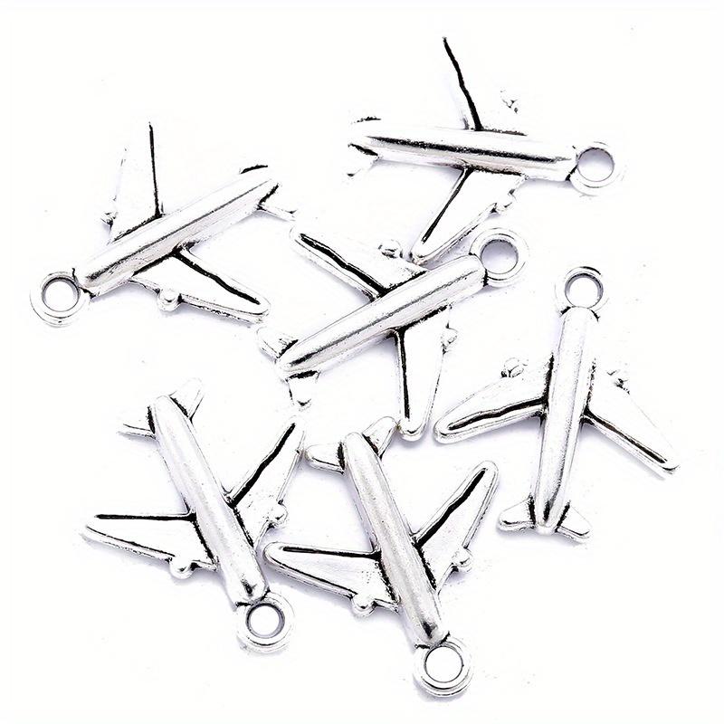 20pcs Assorted Colors Zinc Alloy Airplane Charms, Vintage Aircraft Pendants for DIY Keychains, Necklaces, Earrings, Jewelry Maki