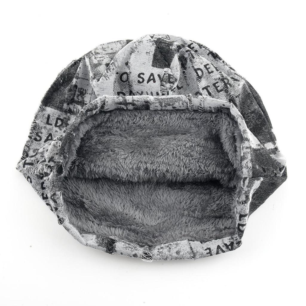 Women's Vintage Slouchy Ripped Plush Hat - Autumn/Winter Warm Headwrap