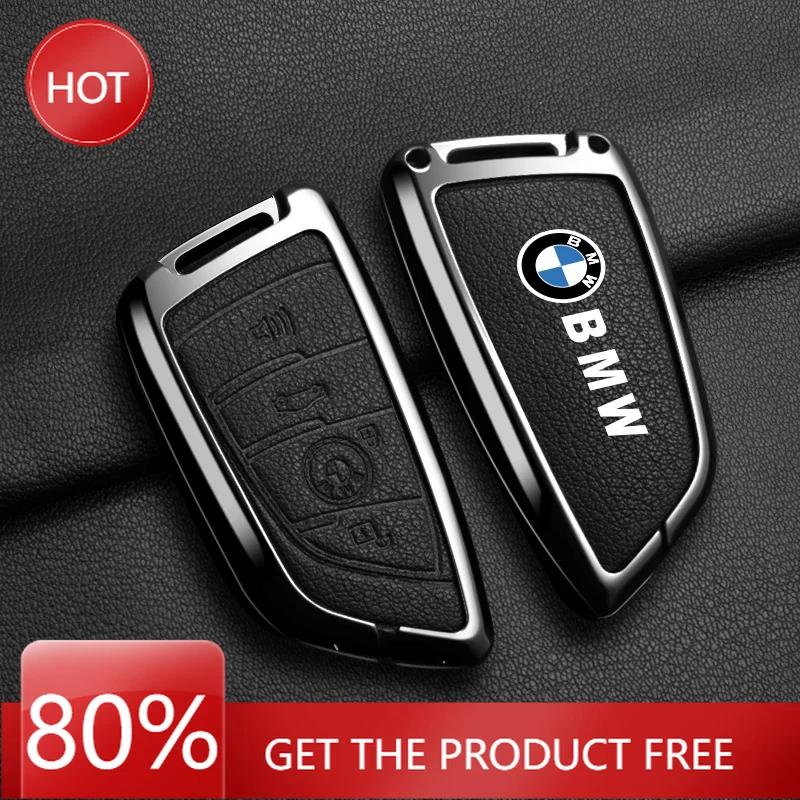 Hot 2025 Leather Car Remote Key Case Cover Shell Fob For BMW X1 X3 X5 X6 X7 1 3 5 6 7 Series G20 G30 G11 F15 F16 G01 G02 F48 Key