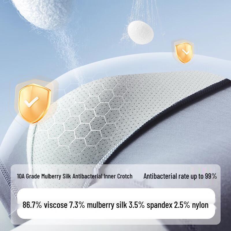 MaoRen Pánské modální antibakteriální boxerky s hedvábnou podšívkou