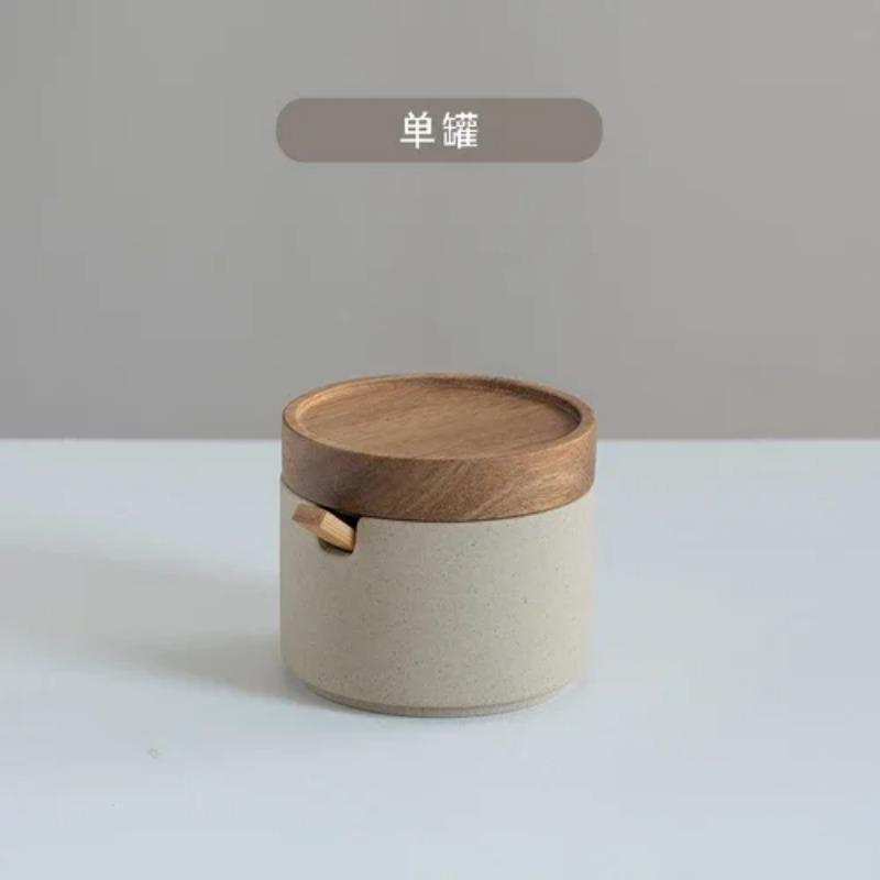 

Японская кухонная банка для специй, комбинированная шейкер для соли и перца, набор масляных горшков, керамическая банка для приправ, домашний одноцветный инструмент для приправ