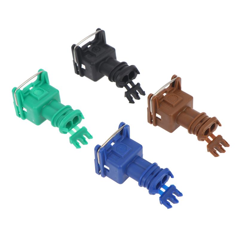 Auto Fuel Injector Connectors Sturdy Plastic Shell Anti-corrosion Universal Compatible for Most Vehicle Model Engine Parts
