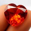 Natural Ceylon 20 Ct Orange Sapphire Heart Cut Certified Loose Gemstone