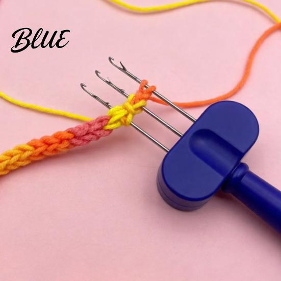 Plastic Crochet Hook 3/4-Latch Cord Knitting Tool DIY Binding-Off Edging Yarn Projects Weaving Crocheting Needle Blanket